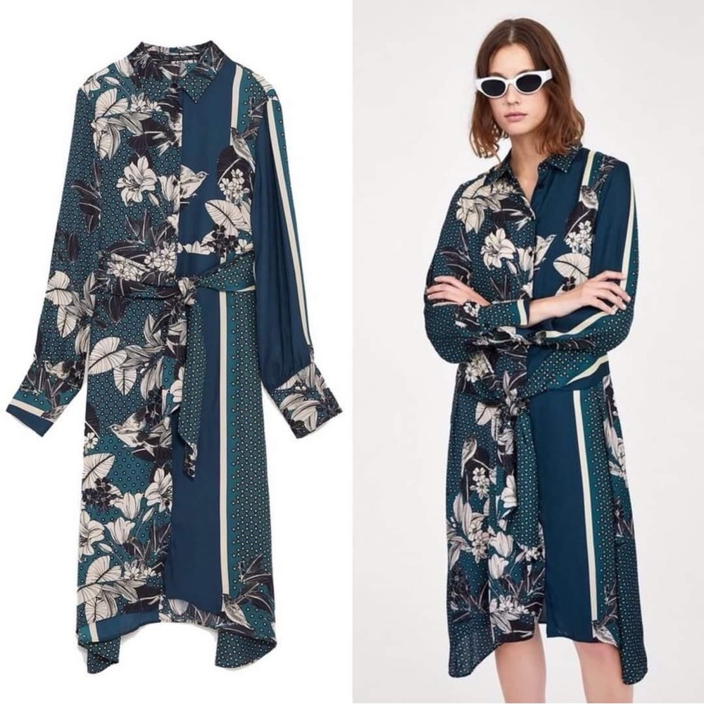 Floral Print Long Sleeve Dress